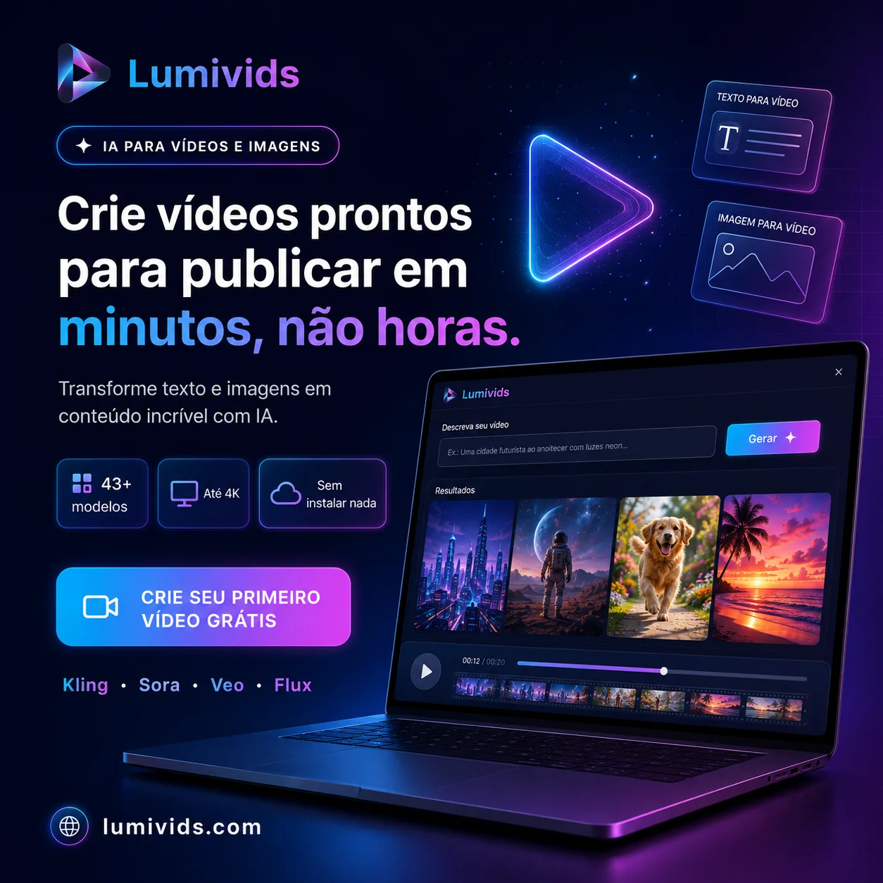 Lumivids — Estúdio de Criação de Vídeo e Imagem com IA